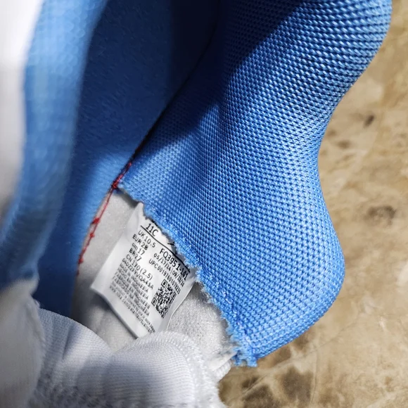Nike Kids White and Light Blue Sneakers